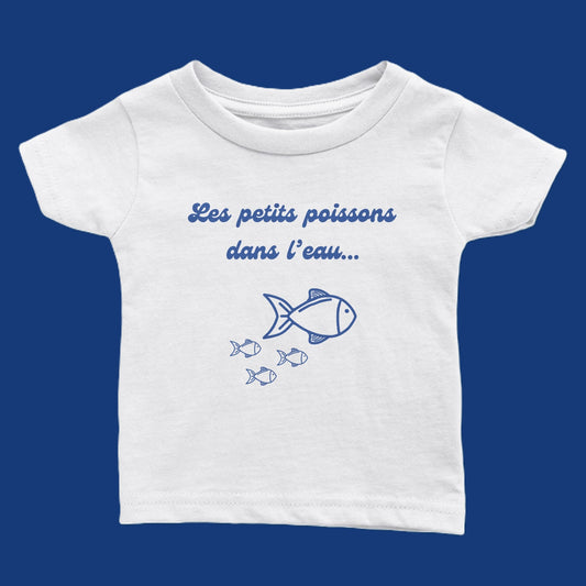 T-shirt bébé IMPRIMÉ LES PETITS POISSONS DANS L'EAU
